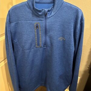 Callaway Men's Zip-Up Blue Sweater